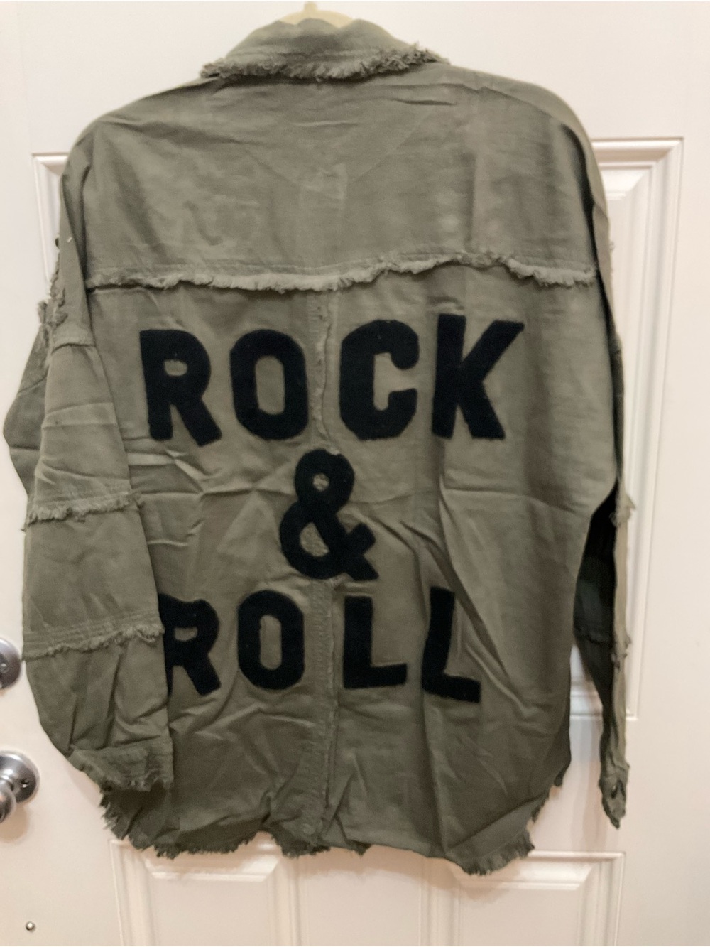 NWT Elan Devan Rock & Roll Oversized Jacket Olive XS New - Picture 9 of 10